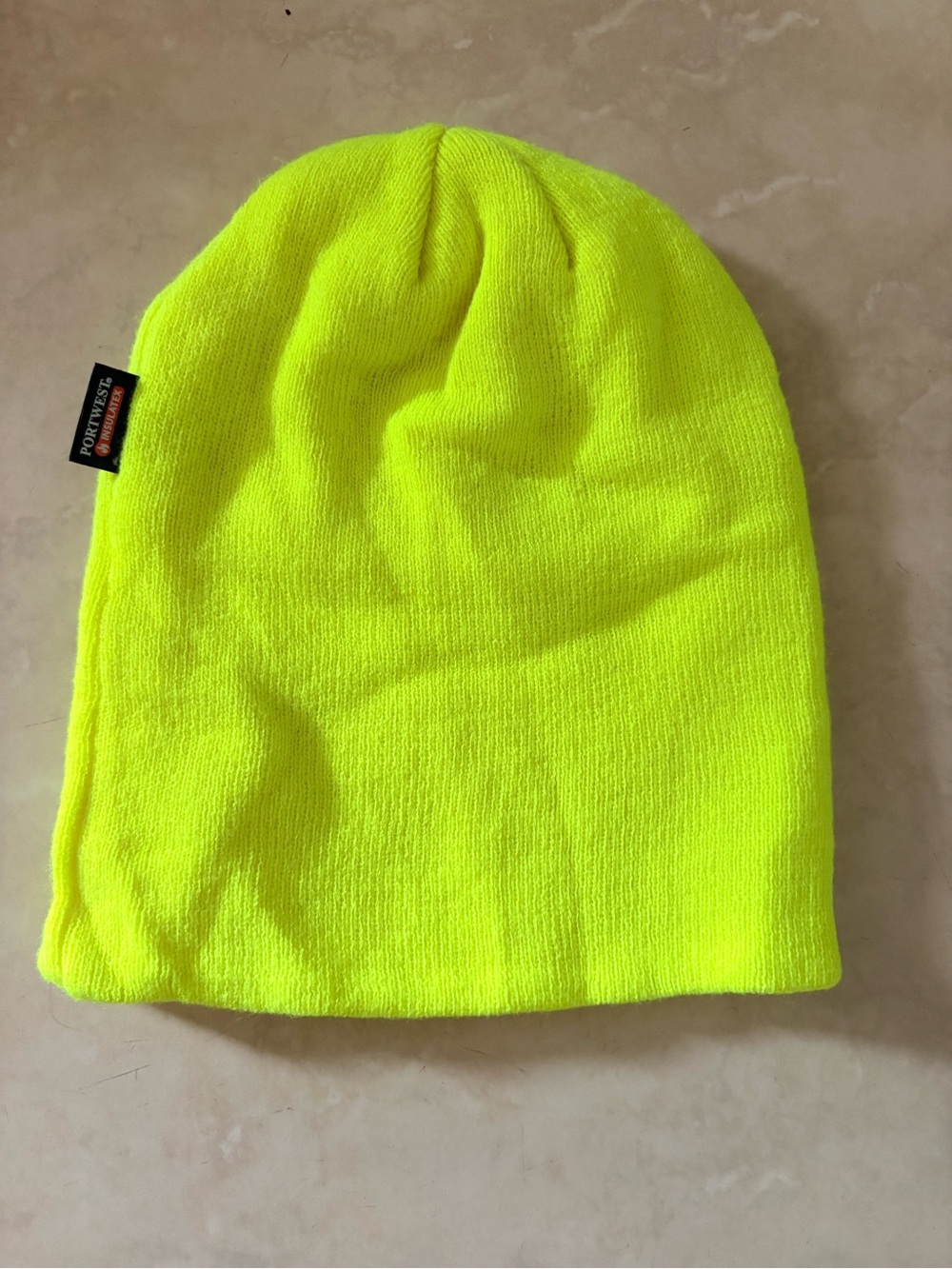 Neon Yellow Beanie - High-Visibility Knit Hat